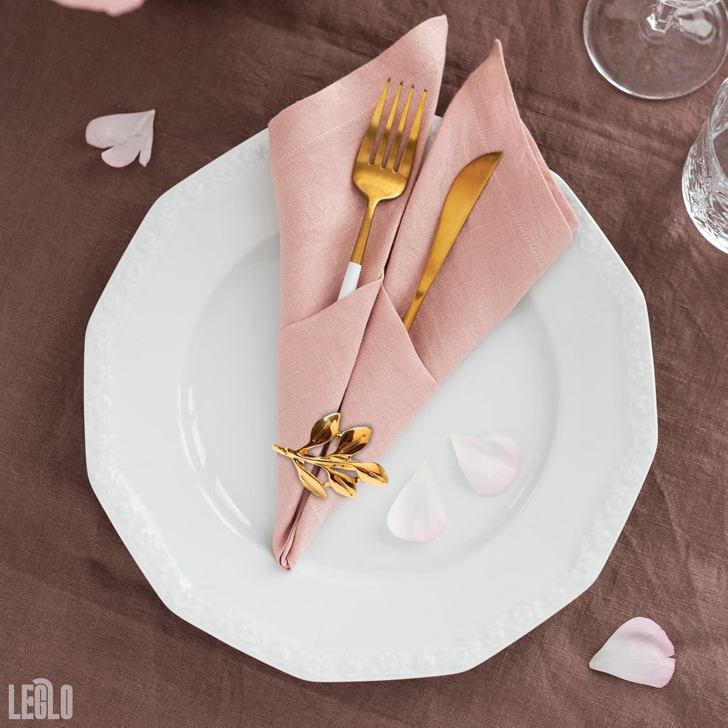 20Pcs Gold Napkin Rings Set - Leaf Napkin Rings for Wedding Decorations Napkins Rings Fiesta Dinner Napkins Gold Fall Napkin Rings - Metal Napkin Holders for Cloth Napkins Autumn Easter Napkin Rings : Home & Kitchen