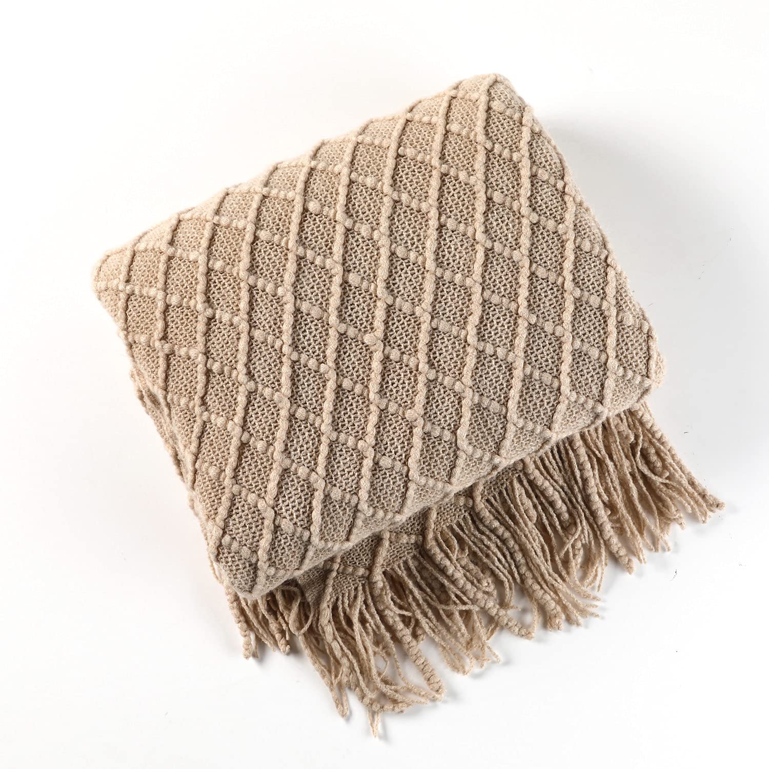 Couverture douce kaki plaid de canapé et jeté de lit