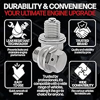 Vista 4 de Votex - Hecho en EE. UU. - Tapón magnético de drenaje de aceite de motor M14x1.5MM con imán de neodimio de alta temperatura, acero inoxidable