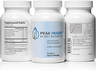 1 Grow Taller Height Pill Supplement-Peak Height 6 Month Supply-Height Supplement-Doctor Recommended, 90 tablets( pack of 6)
