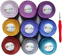 Vista 118 de Golo - Hilo de ganchillo tamaño 30, hilo de colores para hacer encaje 310