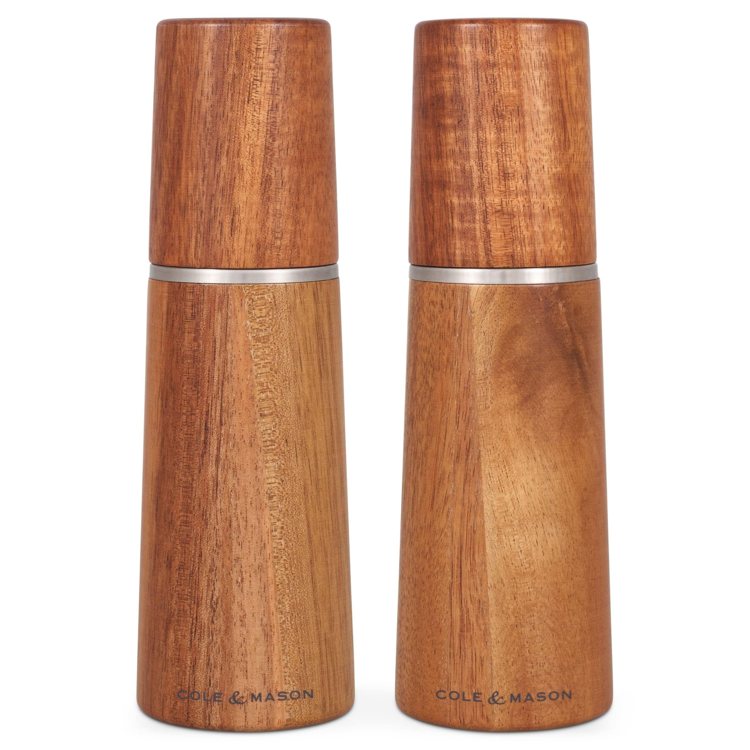 H322225 Marlow Acacia Salt and Pepper Grinder Set, Precision+ Wooden, Acacia Wood, 185 mm, Gift Set, Includes 2 x Salt and Pepper Mills