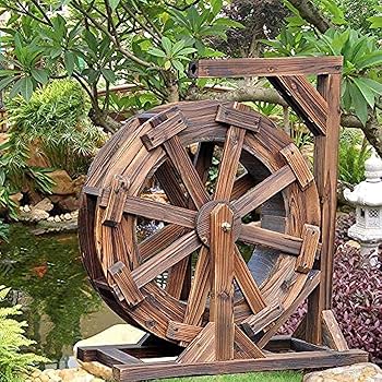 Amazon | 風水の車輪のボートの風車、水車の噴水、中庭の庭の水