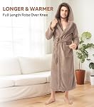 DAVID ARCHY Mens Bathrobes with Hood Microfiber Fleece Warm and High Absorbent Towel Robe for Men