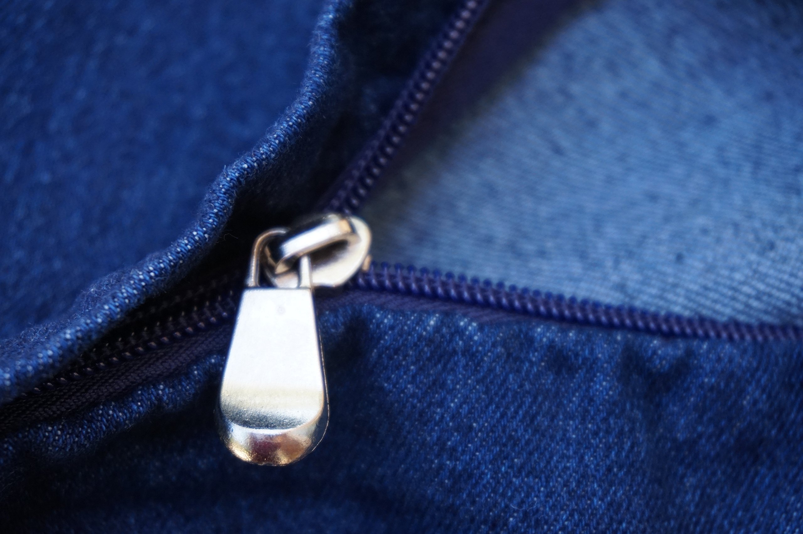 Dogbed4less XXL 55X37X4 Inches Blue Color Denim Jean Dog Pet Bed External Zipper Duvet Cover - Replacement Cover only