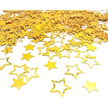 Werich Star Confetti Merry Christmas Max Party Gold Table Confetti Birthday Baby Showe Wedding Metallic Foil Stars for Party Bridal Shower Festival Theme Party Decorations Supplies