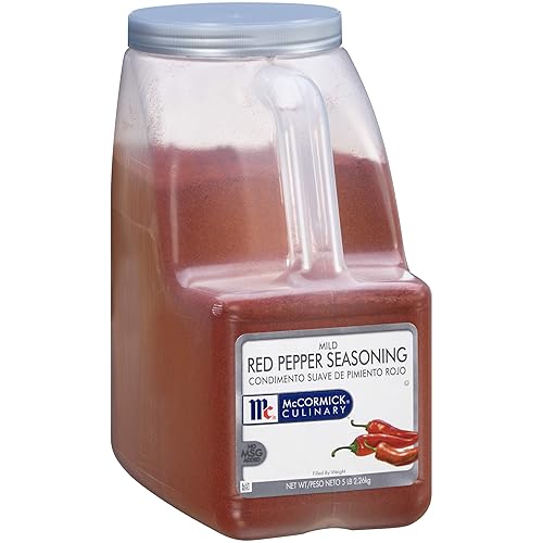 McCormick Culinary Condimento suave de pimienta roja, 5 libras, un recipiente de 5 libras de polvo de pimiento rojo a granel para cocinar, perfecto