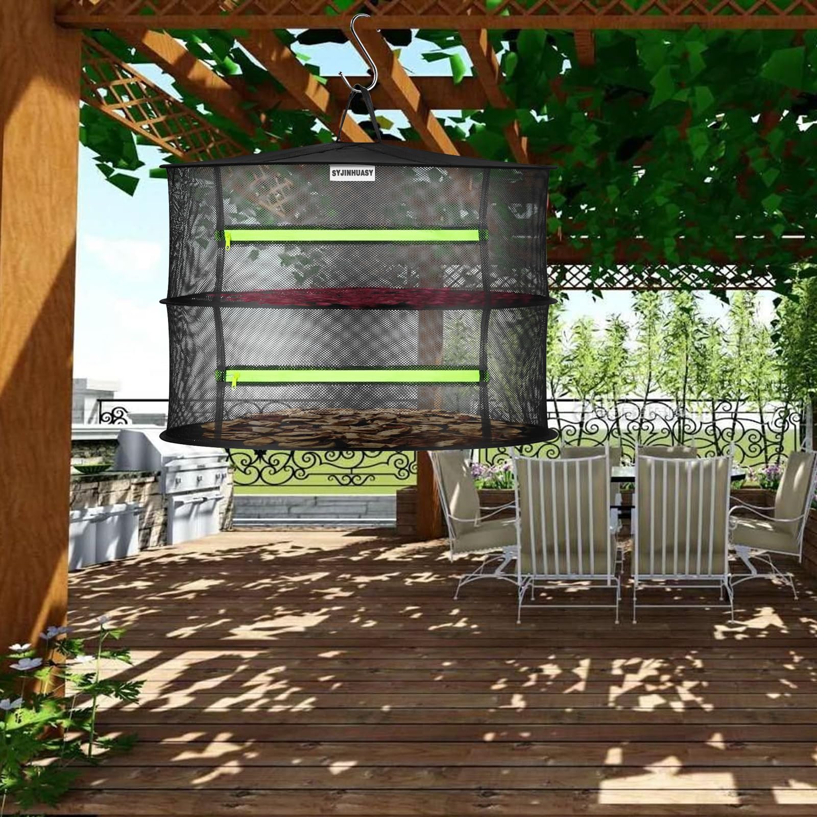 Amazon.co.jp : SYJINHUASY ハーブ乾燥ラック、通気性メッシュ、2層