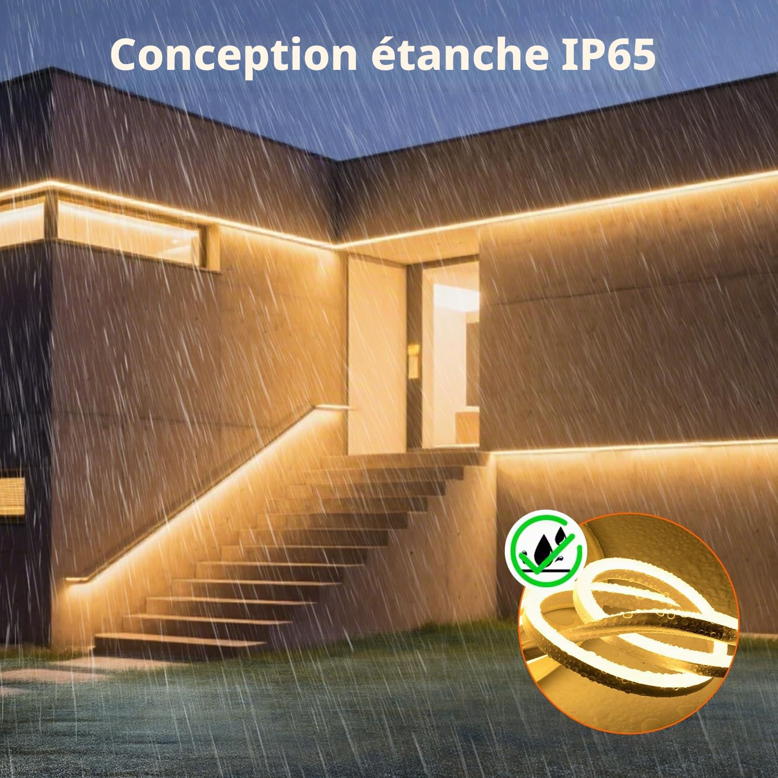 10m Ruban LED Bande Sans Prise Silicone 220V Extérieur Etanche