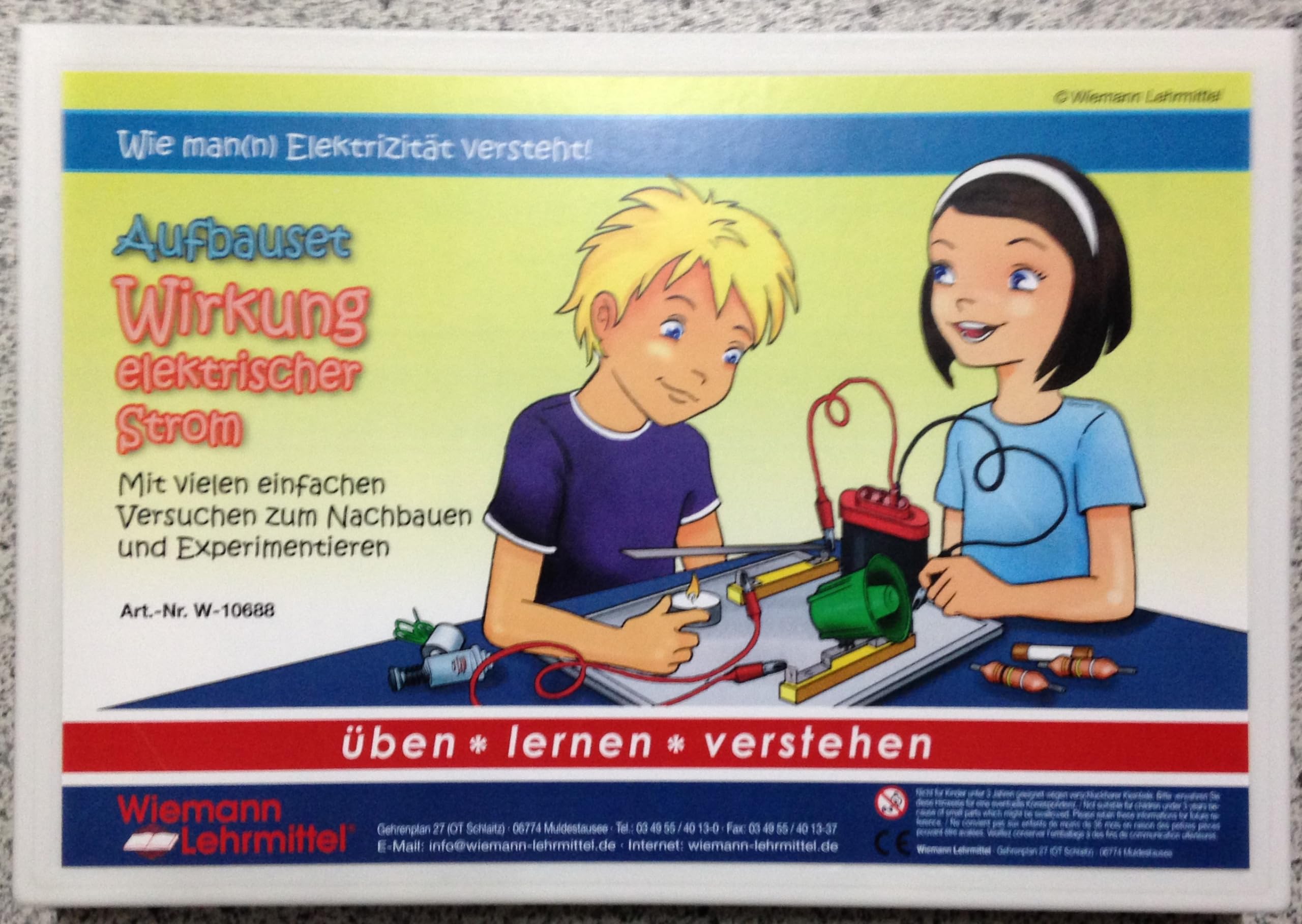 Wiemann Lehrmittel Ergänzungsset Wirkung elektrischer Strom Elektrobaukasten für Kinder, Experimentierkasten - Aufbauset