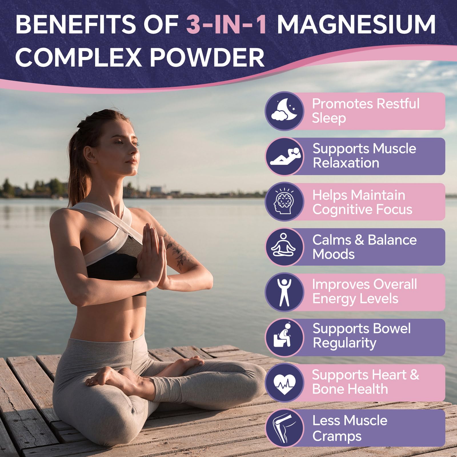 ZEBORA Magnesium Powder for Sleep, Muscle & Brain Health, 10.58oz (300g) — Amazon image 2