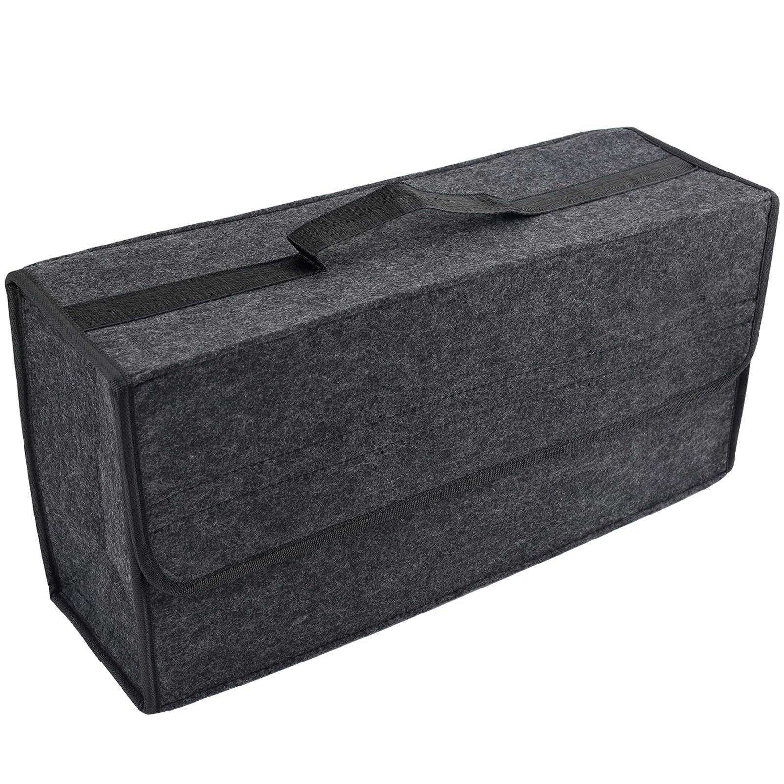 VAGCARS Auto Kofferraum Organizer, Faltbar Kofferraumtasche, Rutschfest Filz Auto Organizer Toolbag mit Klettbändern, Universell Autotasche, Kfz Zubehör Geeignet für alle Fahrzeuge (1 Stück)