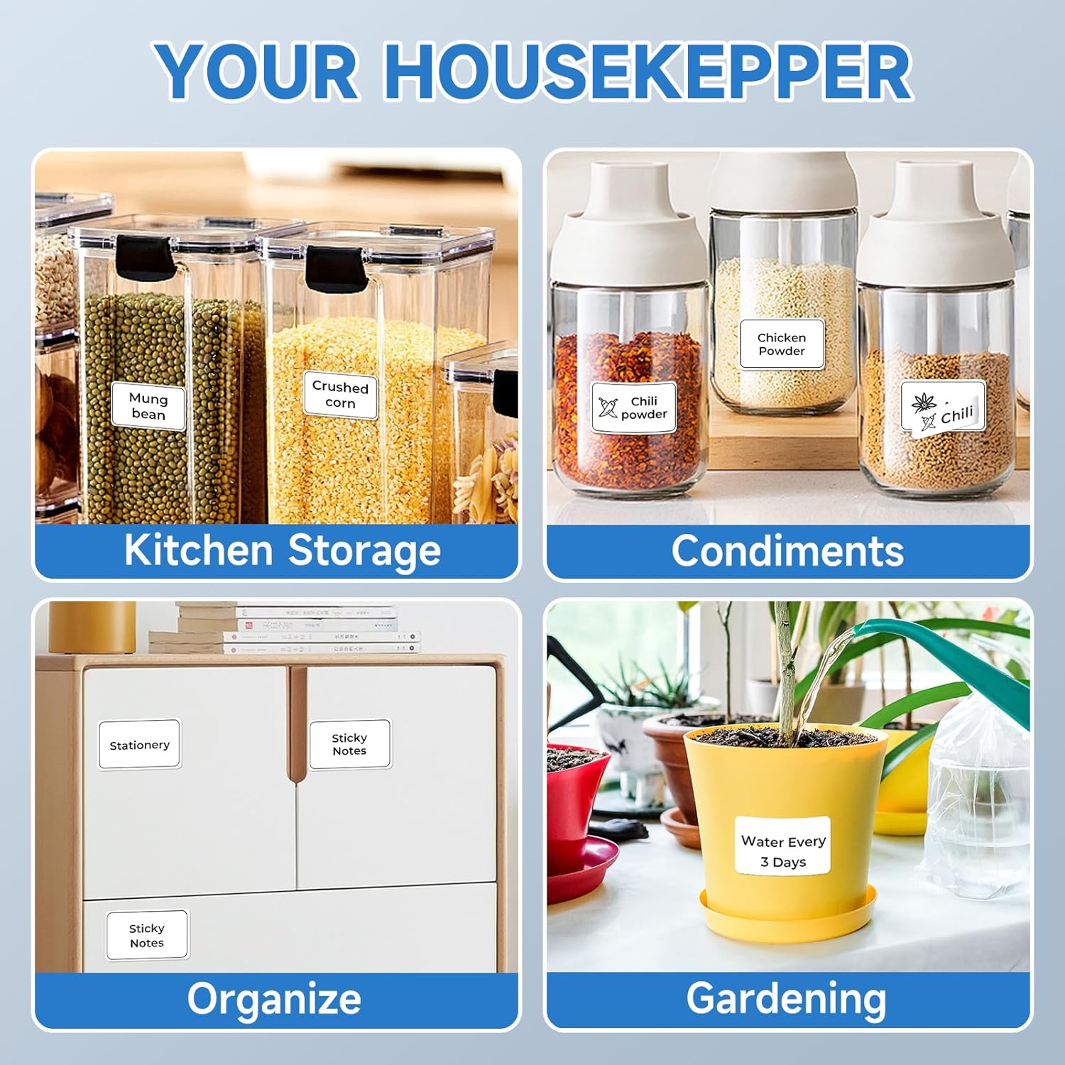 Label Maker Machine P1 2 Inch Thermal Printer Portable Bluetooth Shipping Label Printer Sticker Maker Labeling Machine Home Office School Business Use Rechargeable White - Image 4