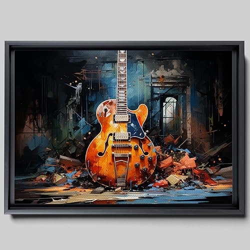 Print guitar canvas print wall decor, ready to hang wall print, design canvas print, Canvas Wall Dekor