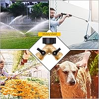 Vista 7 de Paquete de 1/2/4 Divisor de manguera de 2 vías, para conector de manguera de 3/4", con arandelas de goma y cintas