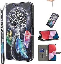 BOLELAW Hülle für Samsung Galaxy A13 4G / A13 5G / A04S Leder Stoßfeste Schutzhülle mit [Magnetverschluss] [Standfunktion] [Kartenfächern] Smart Wallet Case für Galaxy A13, Traumfänger