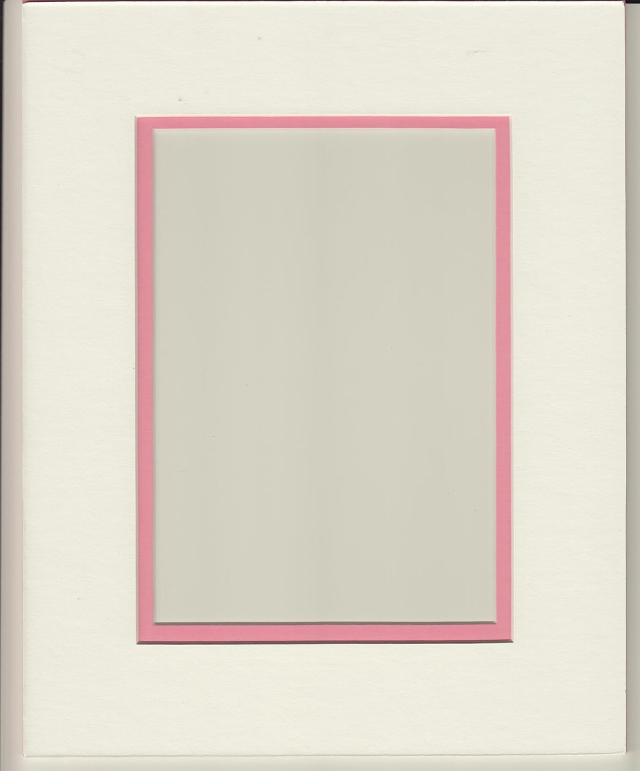 16x20 White & Bubble Gum Pink Double Picture Mat, Bevel Cut for 11x14 Picture or Photo