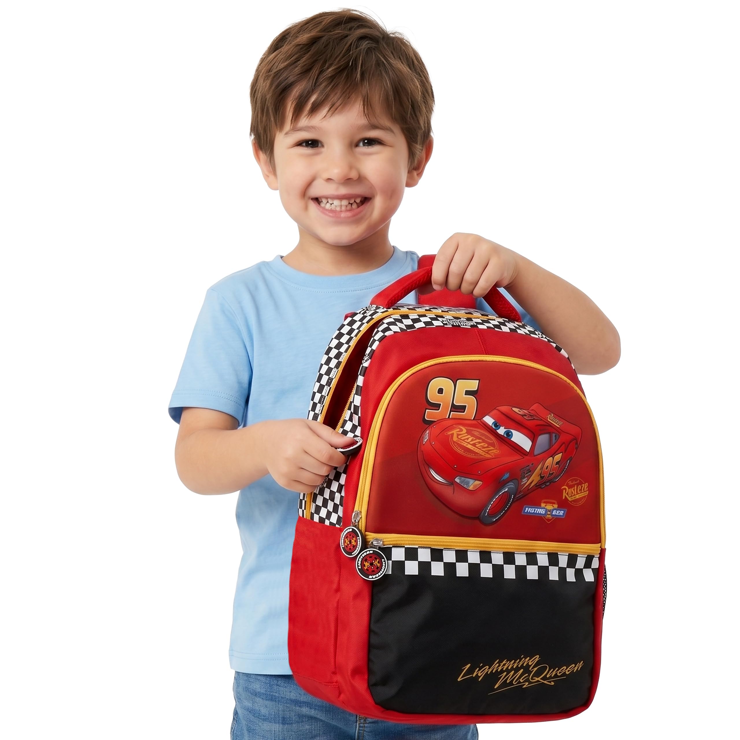 Disney Cars Mochila Infantil, Mochila Niño Rayo McQueen, Roja, Talla Única