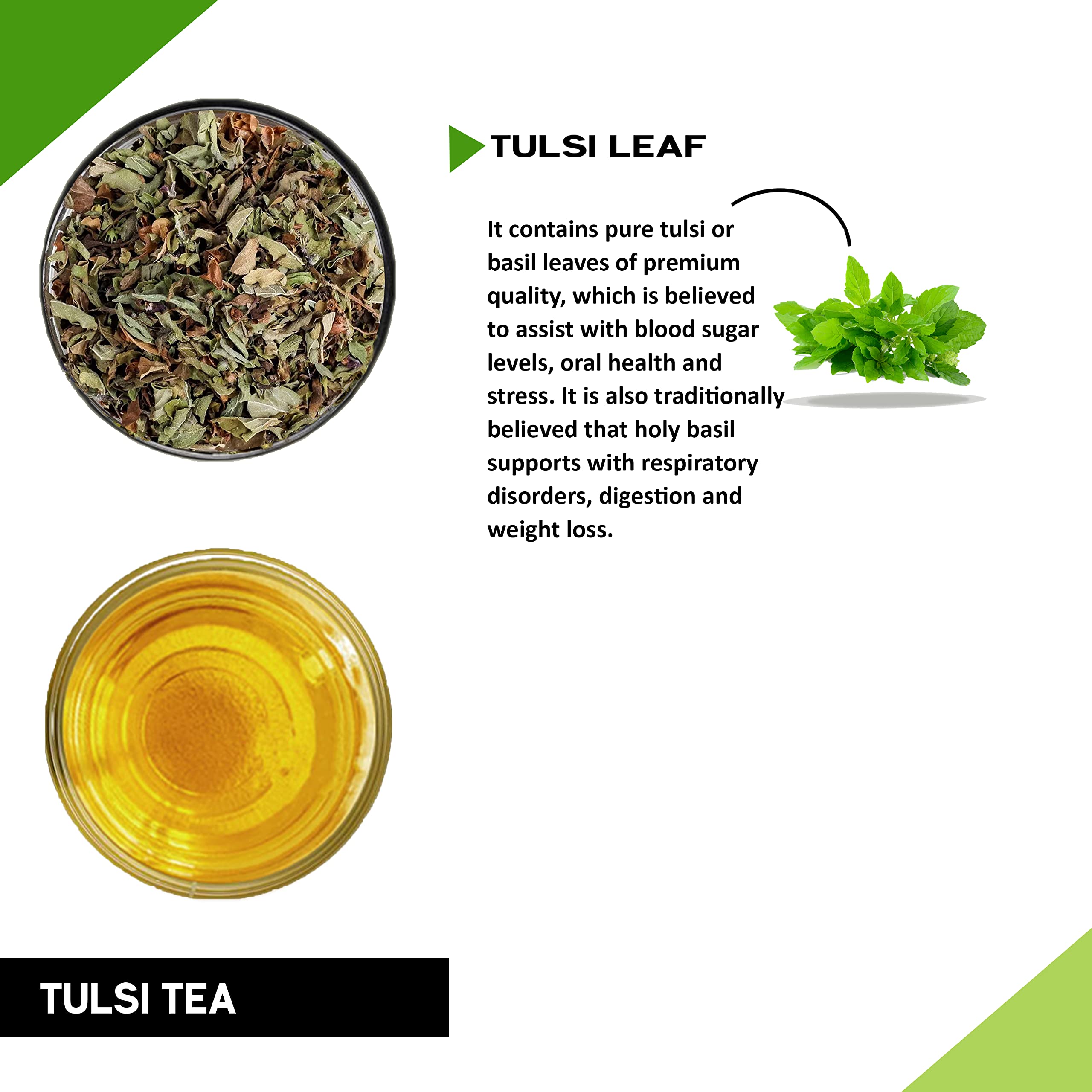 TEACURRY Tulsi Leaves Tea - (60 Pyramid Tea Bags) - Helps with Sugar Levels, Immunity, Dental Care, BP – Himalayan Basil Leaves - Image 2 thumbnail