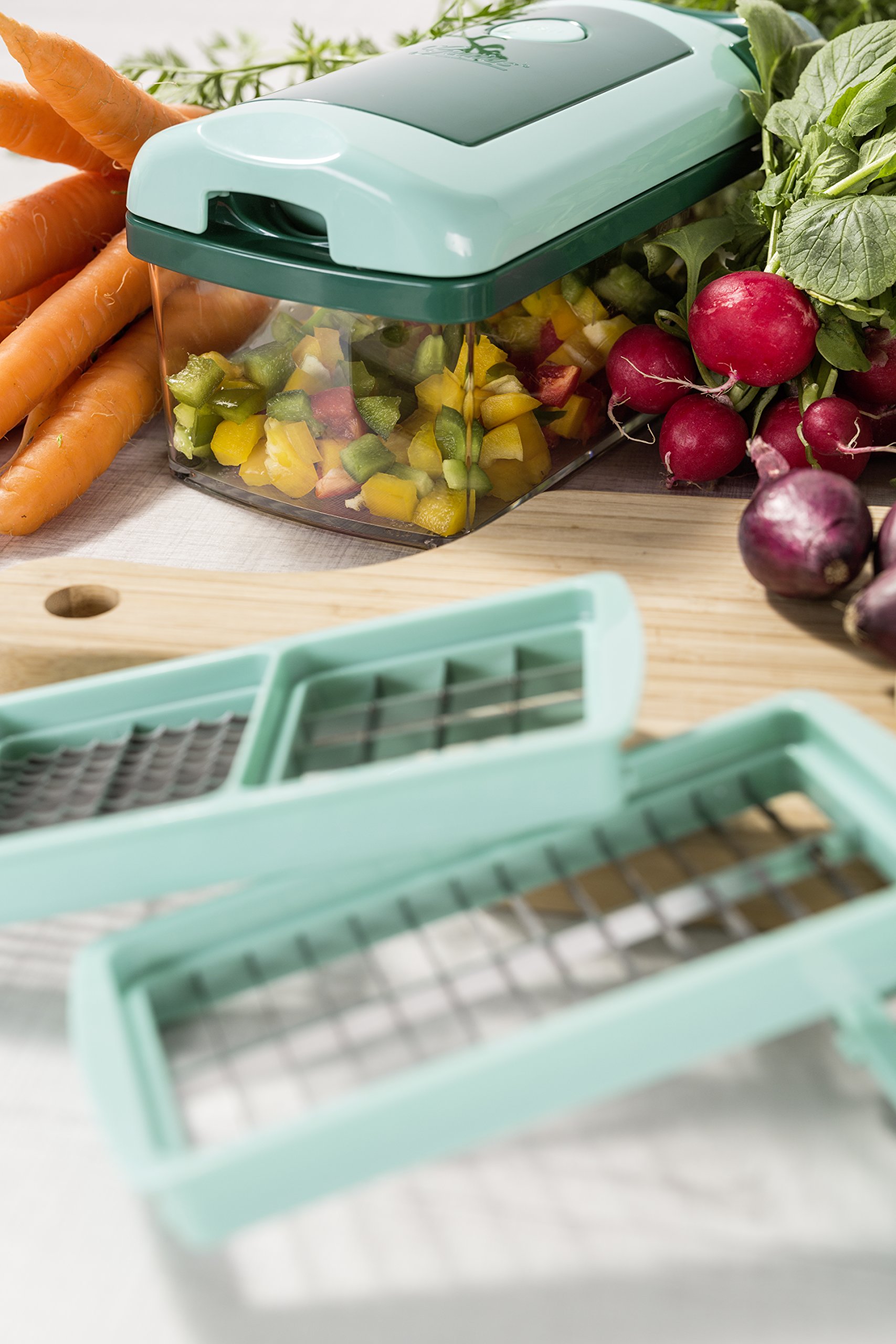 Genius Nicer Dicer Fusion smart | 23 partes | incluyendo Nicer Twist | la menta verde