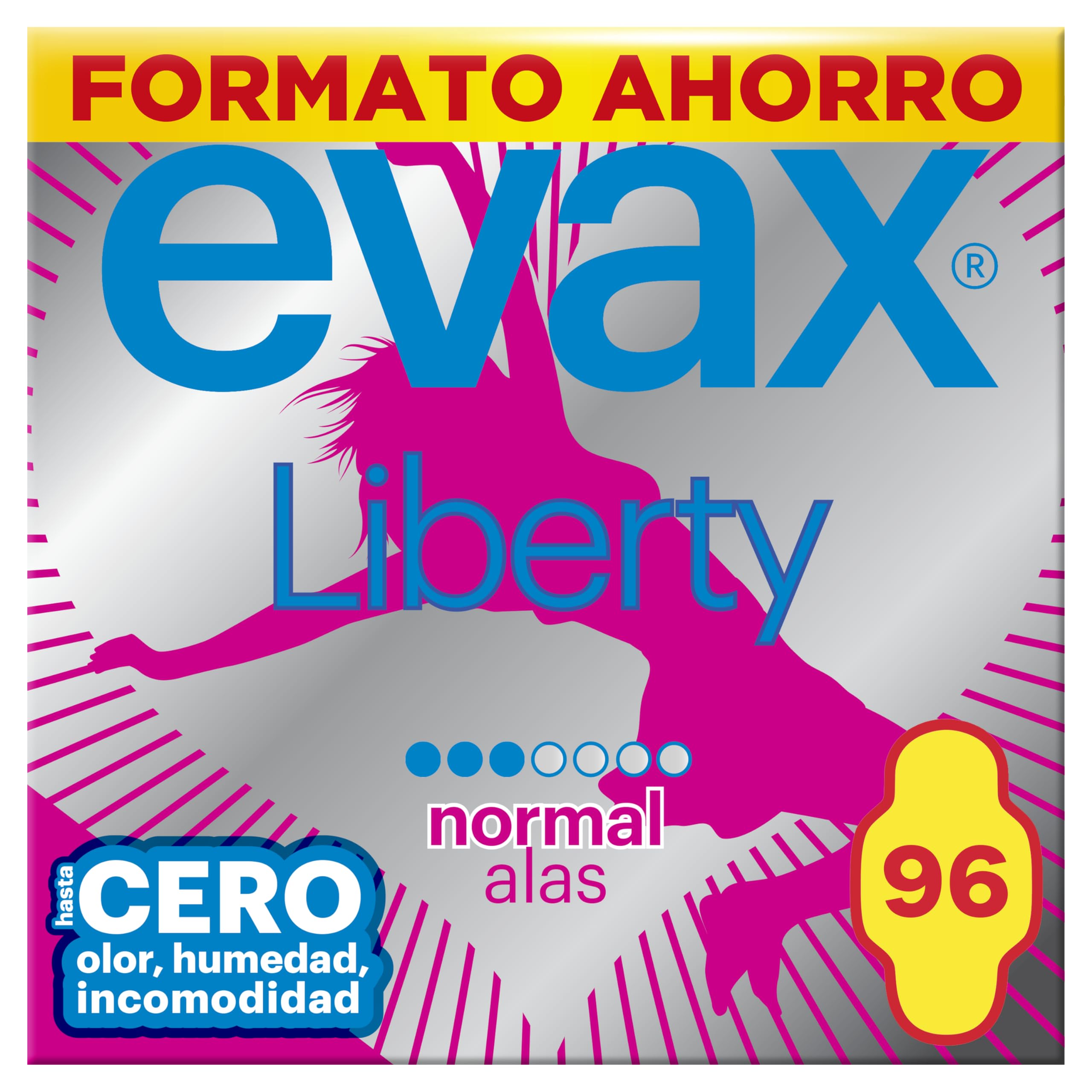 Evax Liberty Noche Compresas Con Alas, 72 unidades, No Notarás Que Las Llevas