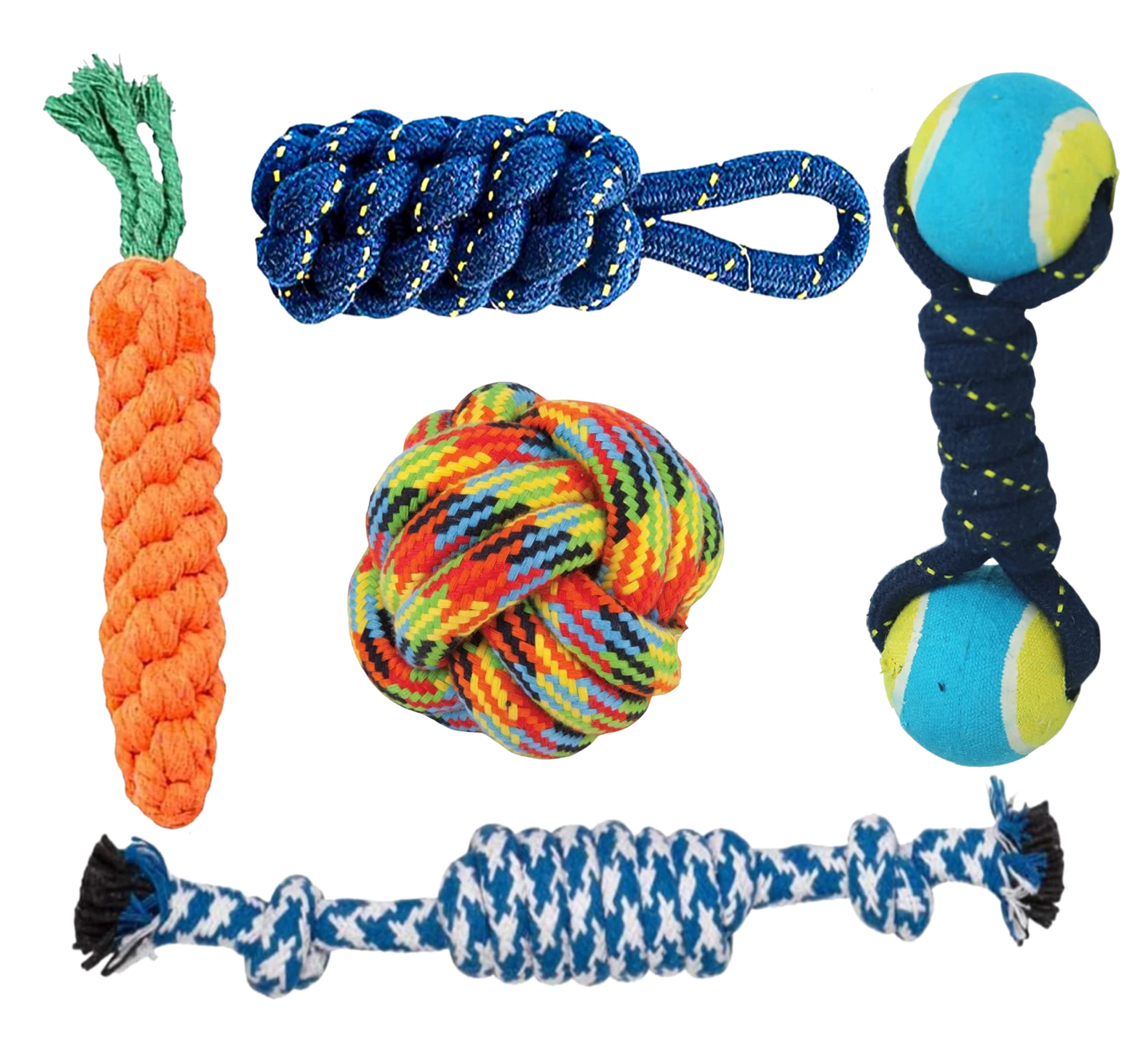 Foodie Puppies Dog Rope Chew, Tough for Small to Medium Dogs, Dental Dog Rope Combo Cotton Puppy Teething Chew Toy (Pack of 5) (Color May Vary) (B0B2MN25CX) Amazon Price History, Amazon Price Tracker