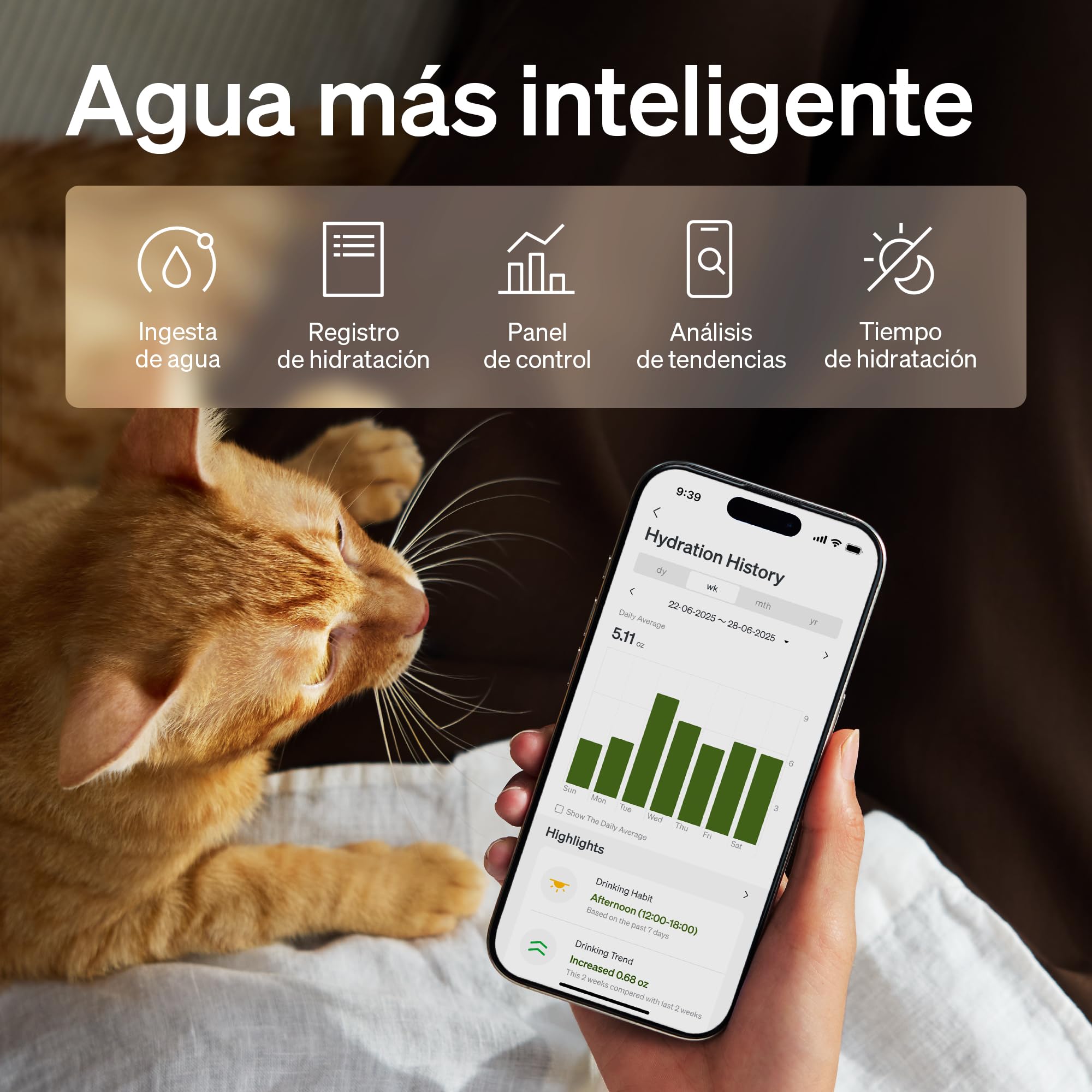 PETLIBRO Dockstream 2 Fuente Agua Gatos, Bebedero Automático App WiFi, 23dB Silencioso, Fácil Limpieza, 3L Acero Inoxidable, sin BPA — Versión Cable Alimentación, Blanco