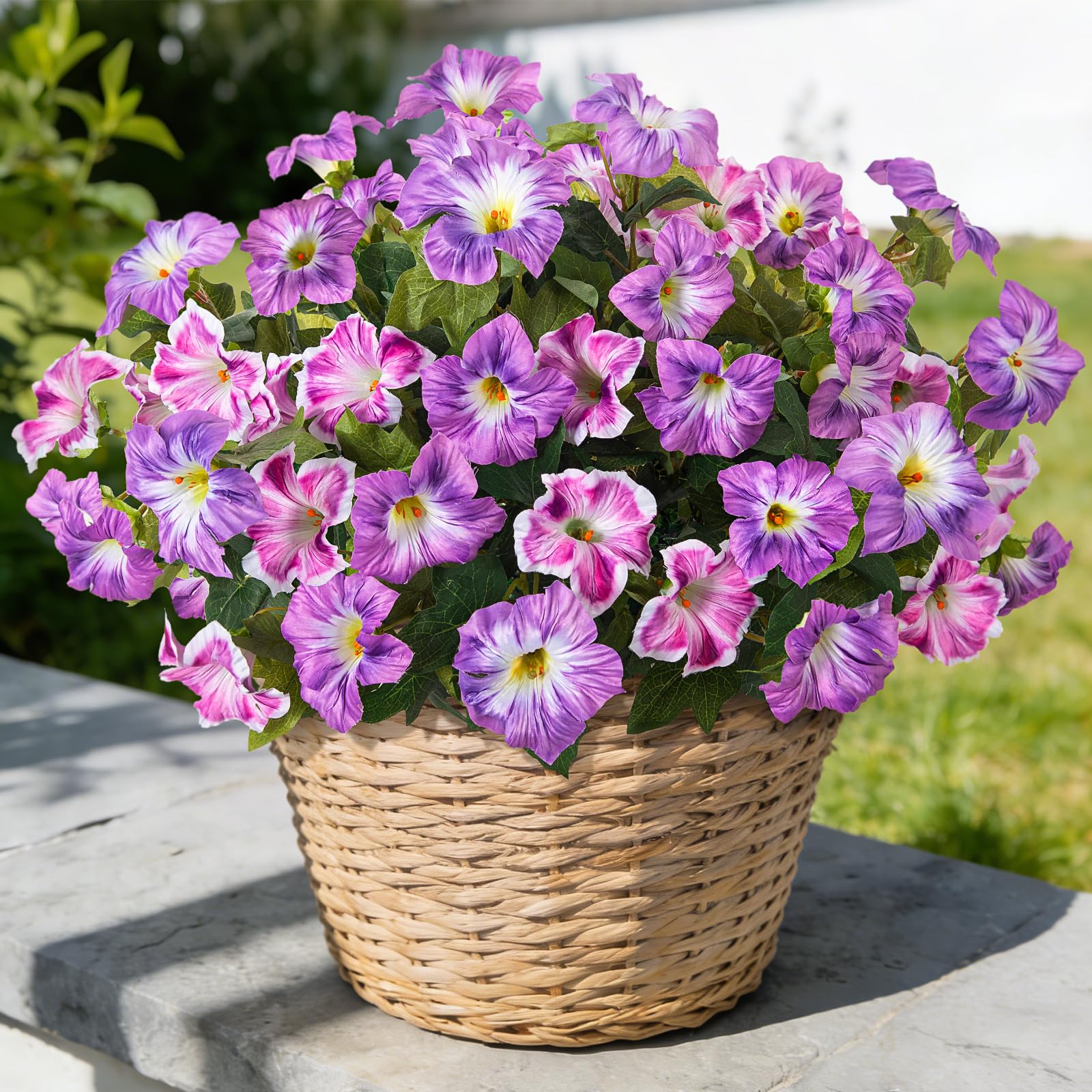 VGNQA 6 Pcs Artificial Petunias