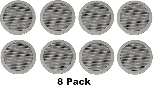 Vista 49 de Cubierta redonda de rejilla de rejilla de plástico de 4 pulgadas para rejilla de ventilación de reptiles (4, blanco)