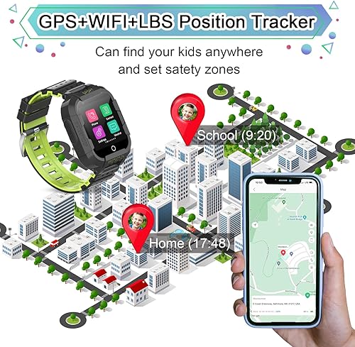 Miniatura 3 de Wonlex 4G Kids Smartwatch with SIM Card, GPS Smart Watch for Children, 1.4" Touch Screen Phone Watch for Boys Girls with Video Calls, Voice Chat,