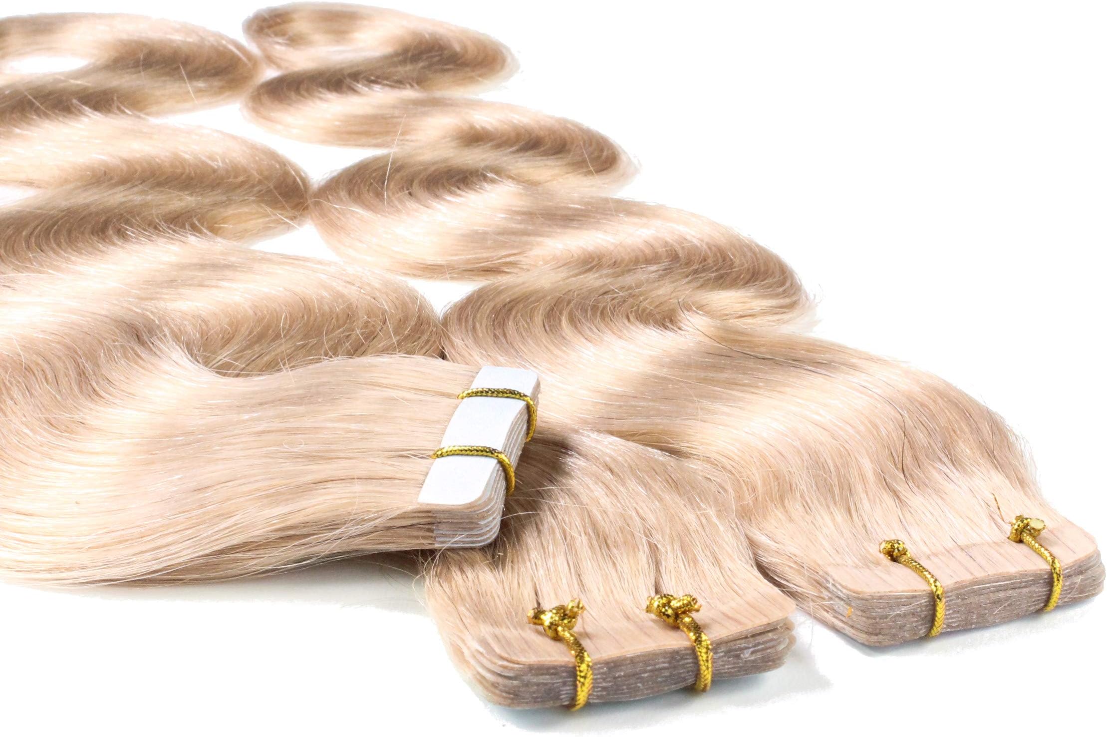 Hair2Heart 10 x 2.5g Tape Extensions – 16", colour #20 Natural Ash