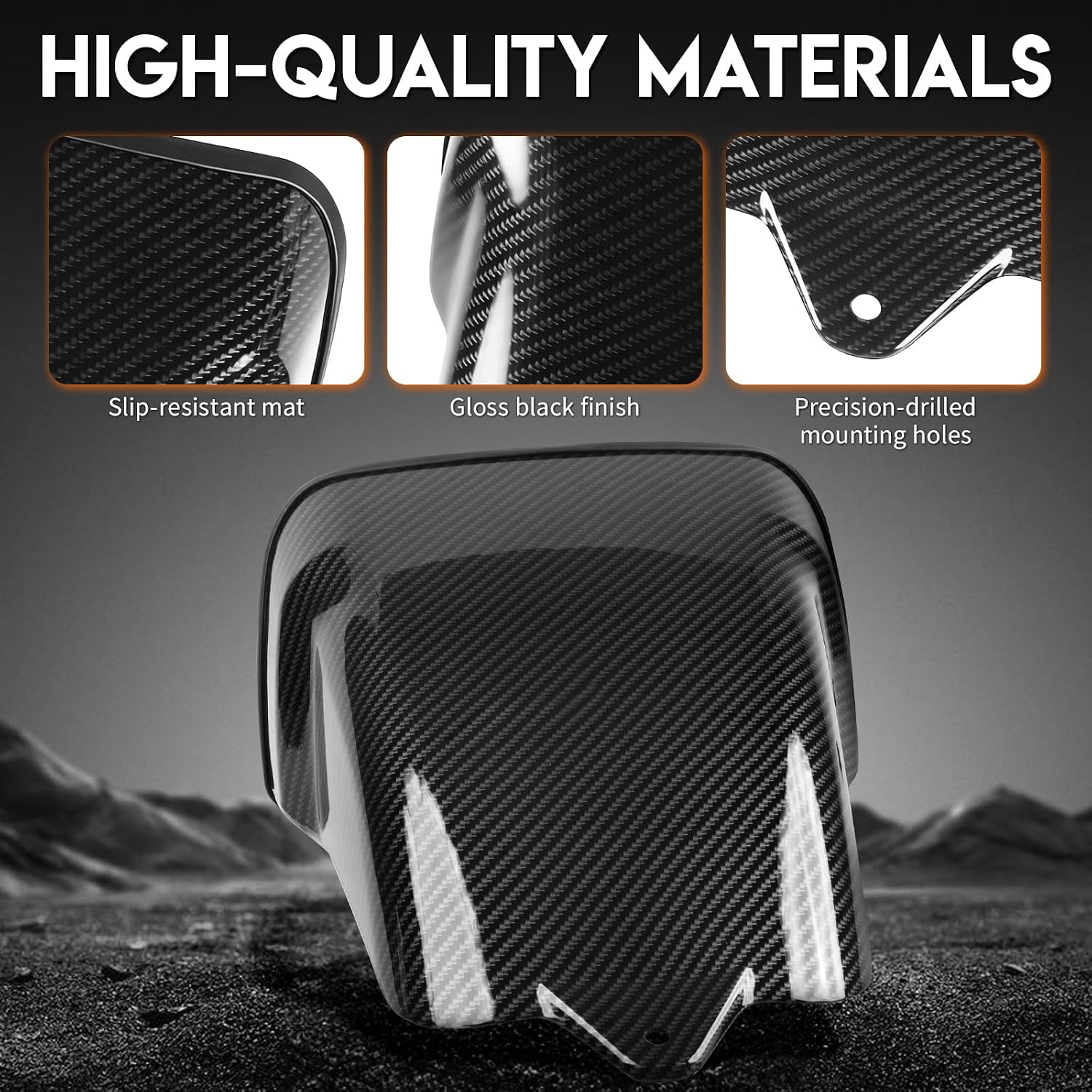 Passenger Rear Seat Cowl Carbon Fiber Pattern for Harley 23-26
