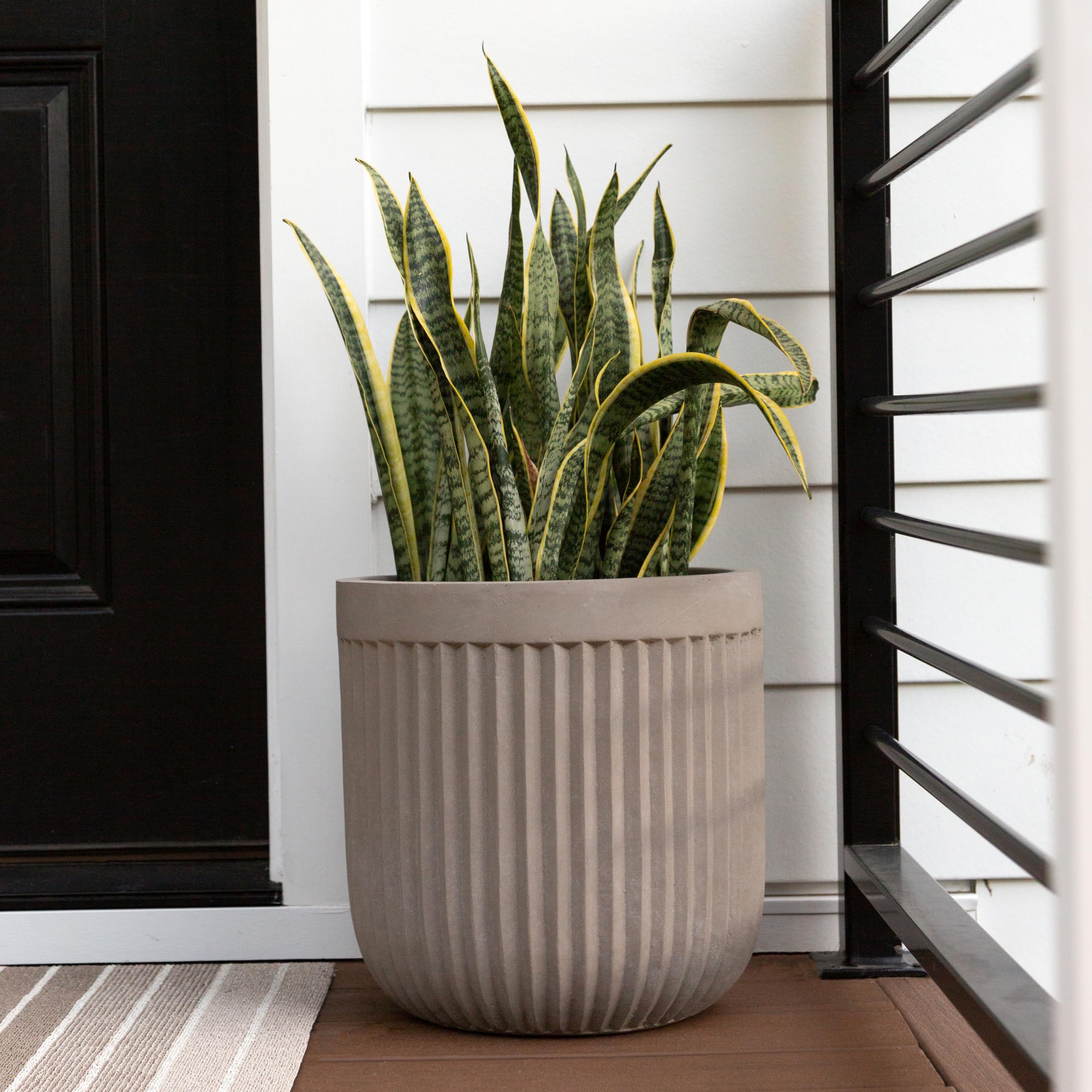 Le tauci 12 inch pots for plants ceramic large planters for indoor