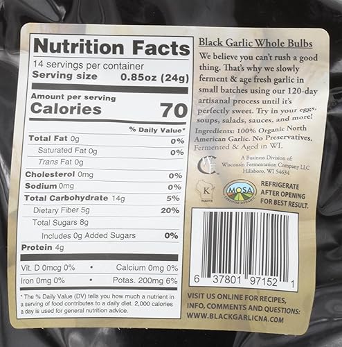 Miniatura 8 de Bulbos enteros de ajo negro orgánico 3/4 lb