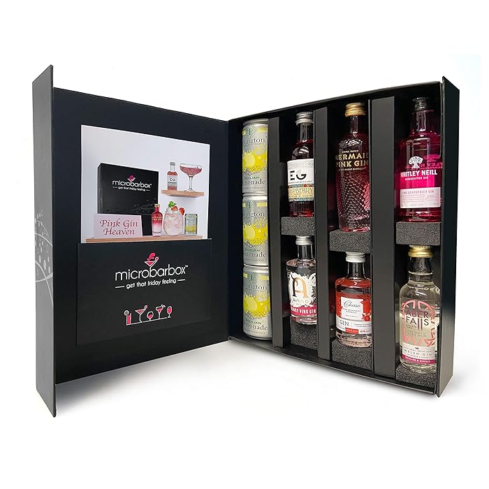 Buy MicroBarBox Pink Gin Heaven Gift Set with Lemonade including
