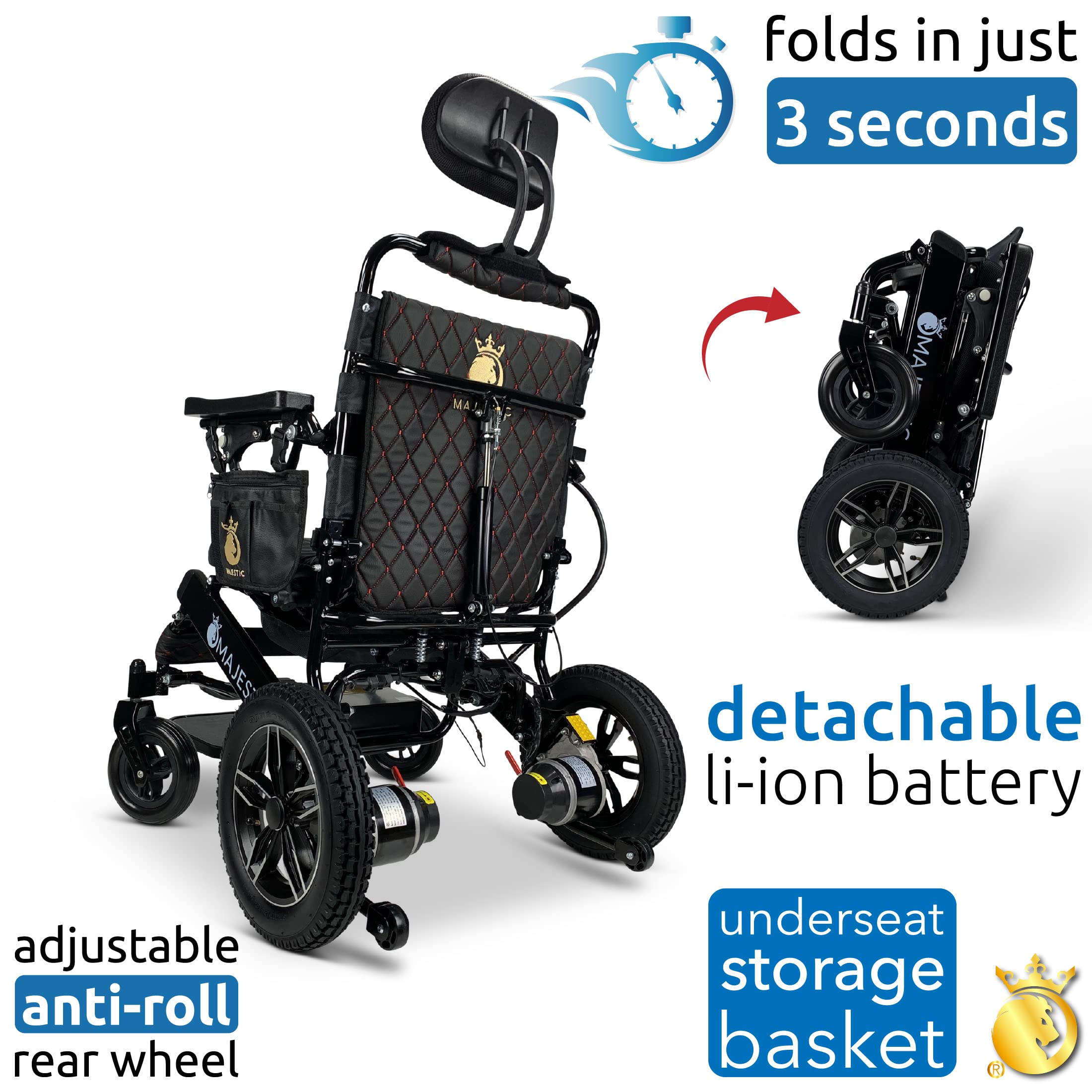 2021 Limited Edition Remote Control Foldable Electric Wheelchair