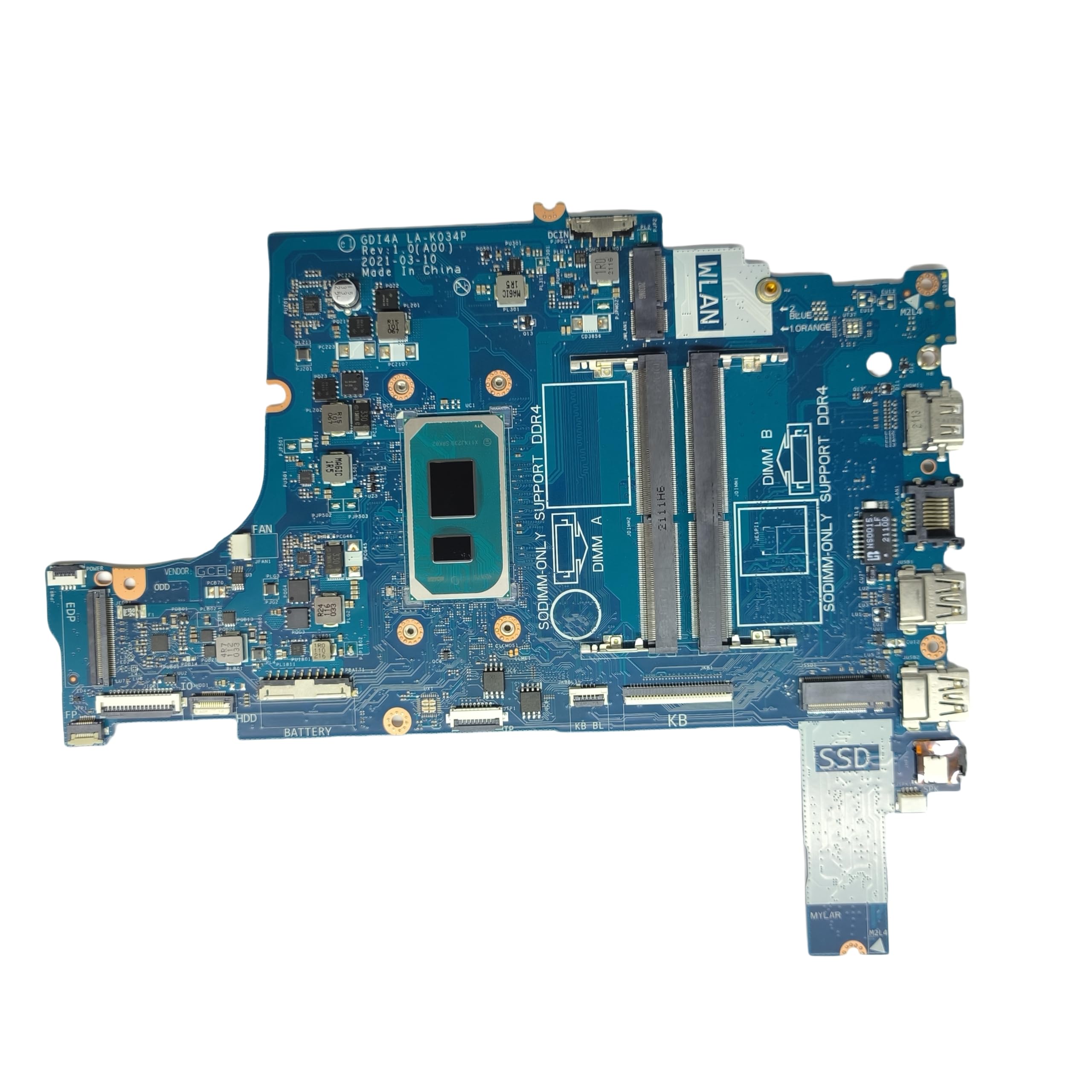Amazon.com: Replacement Laptop Motherboard GDI4A LA-K034P for Dell