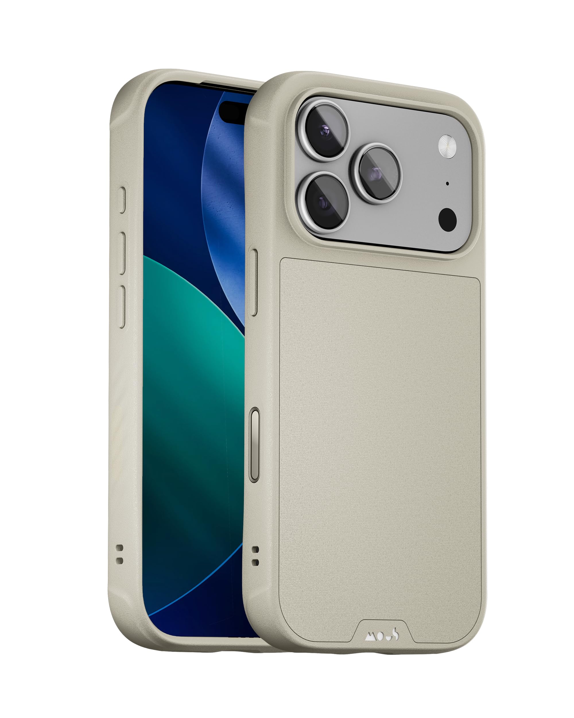 Mous für iPhone 17 Pro Limitless Hülle, Kompatibel mit MagSafe, Vollständiger Kameraschutz, Stoßfest, Stein