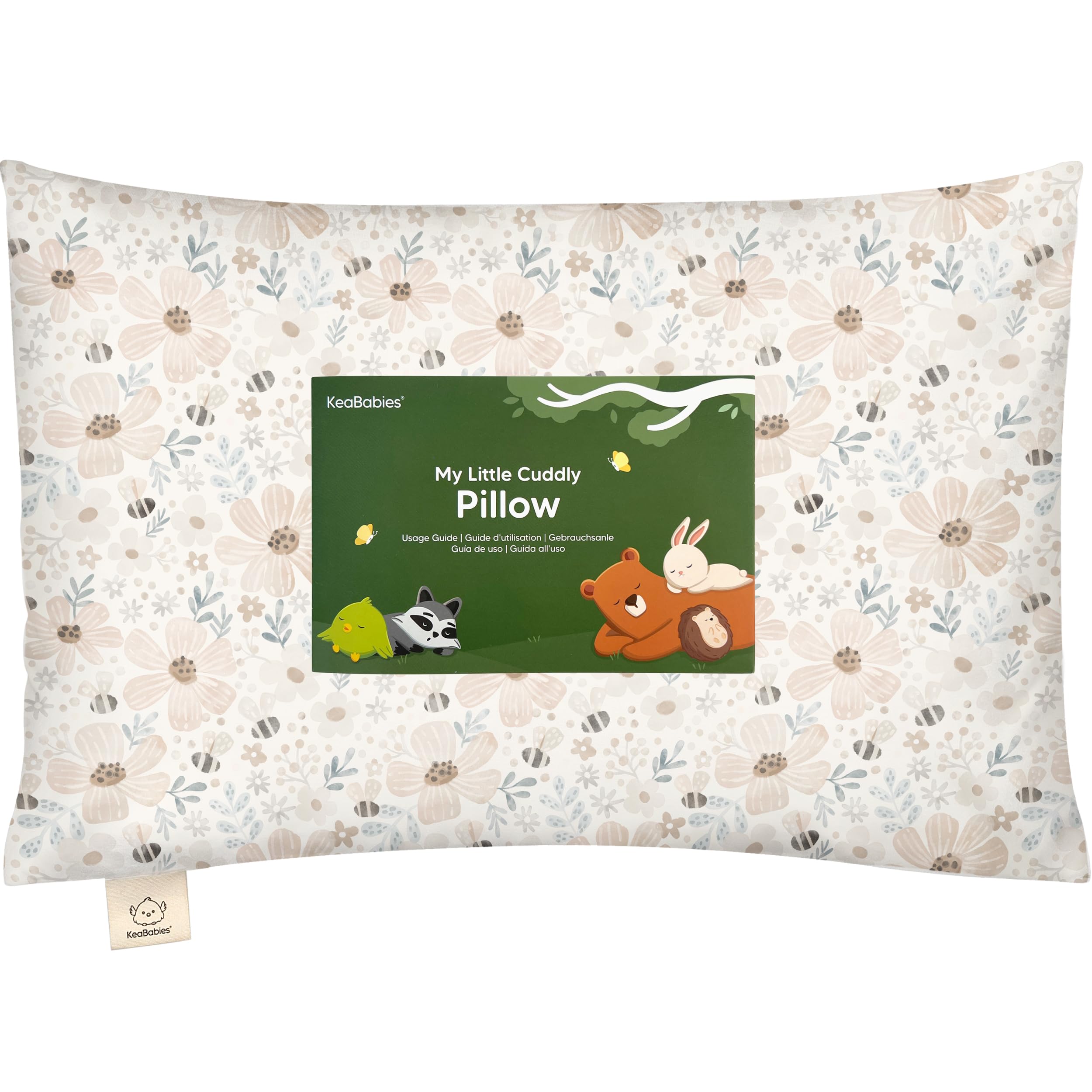 Toddler Pillow with Pillowcase - 13x18 My Little Cuddly Pillow, Viscose Derived From Bamboo Nursery Toddler Pillows for Sleeping,Kids Pillow,Small