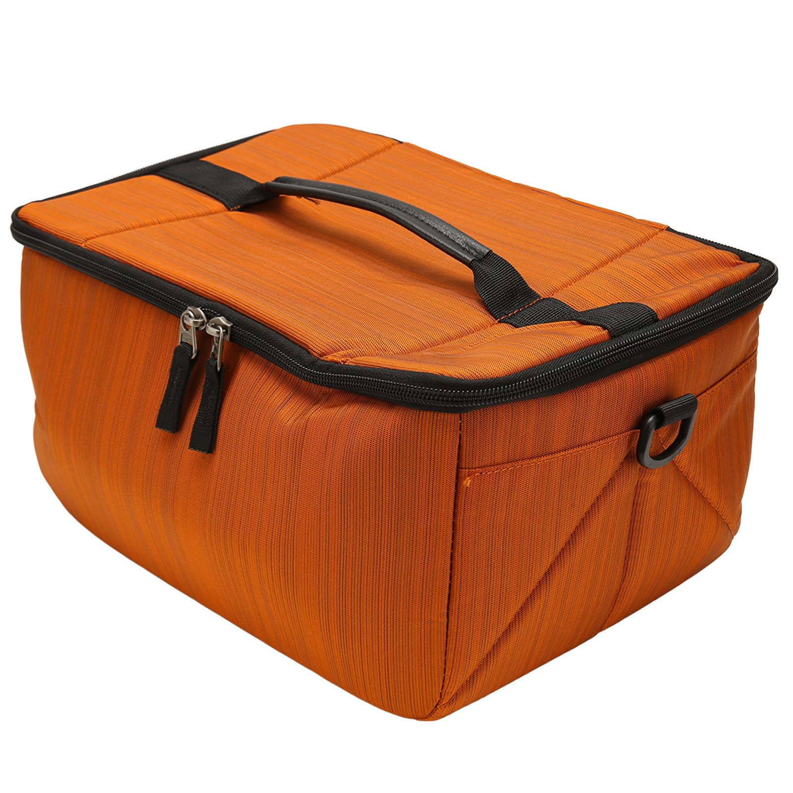Bolsa Impermeable para Cámara Naranja, Mochila DSLR de Gran Capacidad con 6 Divisores, Capacidad para 2 Cámaras y 6 Lentes, con Correa Ajustable, para Fotógrafos