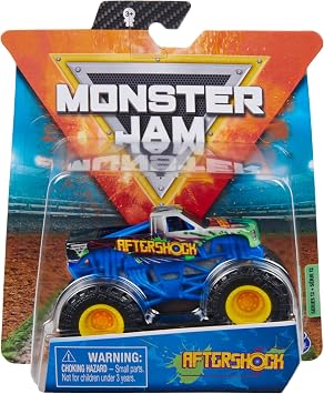 Monster Jam, Official Aftershock Monster Truck, Die-Cast Vehicle, Forces of Nature Series, 164 Scale