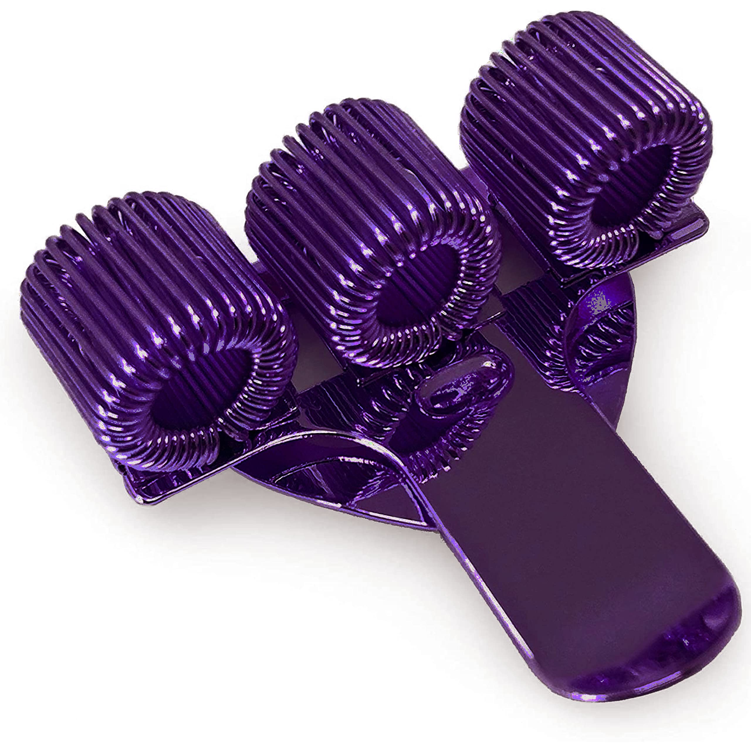 Ashton And Wright Purple - Triple Metal Pen Holder With Pocket Clip - Ideal For Doctors/Nurses/Pilots - Single