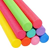 Yaomiao 55 Inch Jumbo Pool Noodles Bulk 9-Pack Colorful Foam Swim Noodles for Adults Floating Pool Fun & Crafts