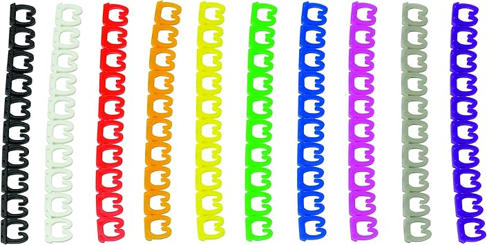 Logilink Patch Cable Coding Rings Pack Of 100 10 Clips 1 Nz0001 Amazon Co Uk Diy Tools