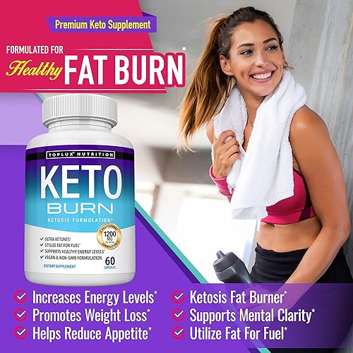Miniatura 4 de Toplux Keto Burn Pills Ketosis Pérdida de peso  1200 mg Ultra Avanzado Quemador de Grasa Natural Ketogénico Uso de Dieta de Cetonas para Hombres