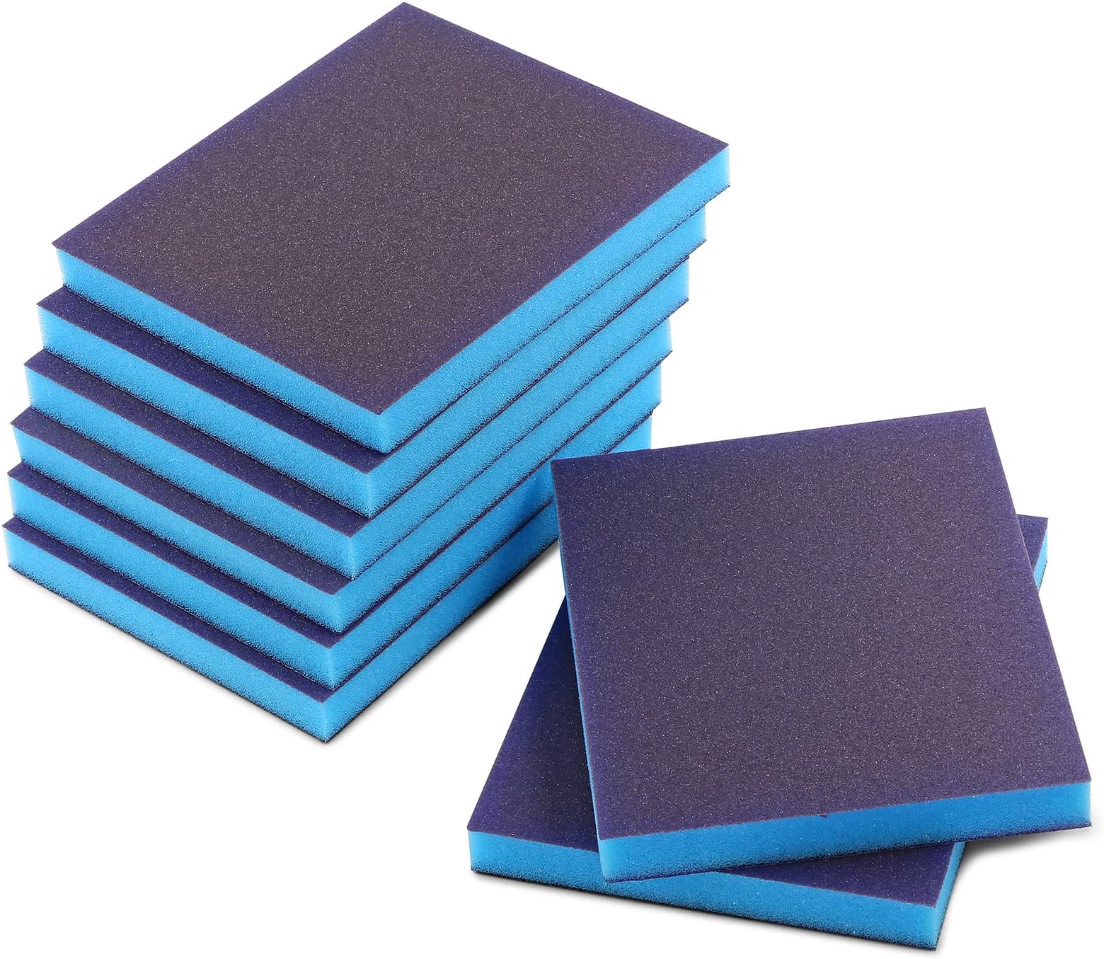 Jamiikury Sanding Sponge 150 Grit 8 Pack Washable and Reusable Wet and Dry Sandpaper Sponge for Wood, Metal, Furniture, Paint and Drywall