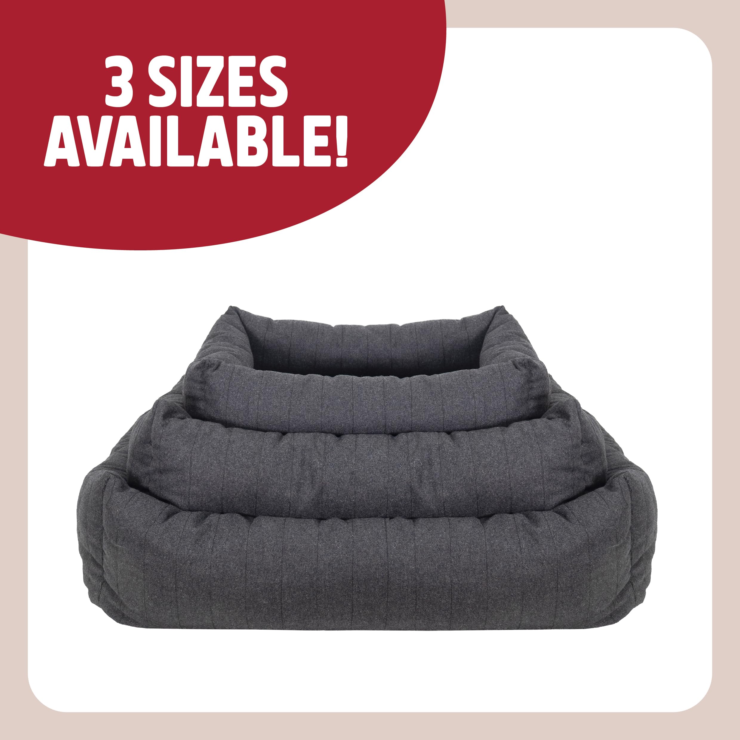 Rosewood Cama grande para perros para razas de perros más grandes, lavable a máquina, muy suave y acogedora, cama para perros ortopédica de espuma viscoelástica de 80 x 65 x 16 cm
