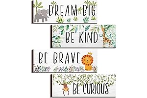 4 Pieces Cuddly Woodland Nursery Decor for the Perfect Safari Adventure