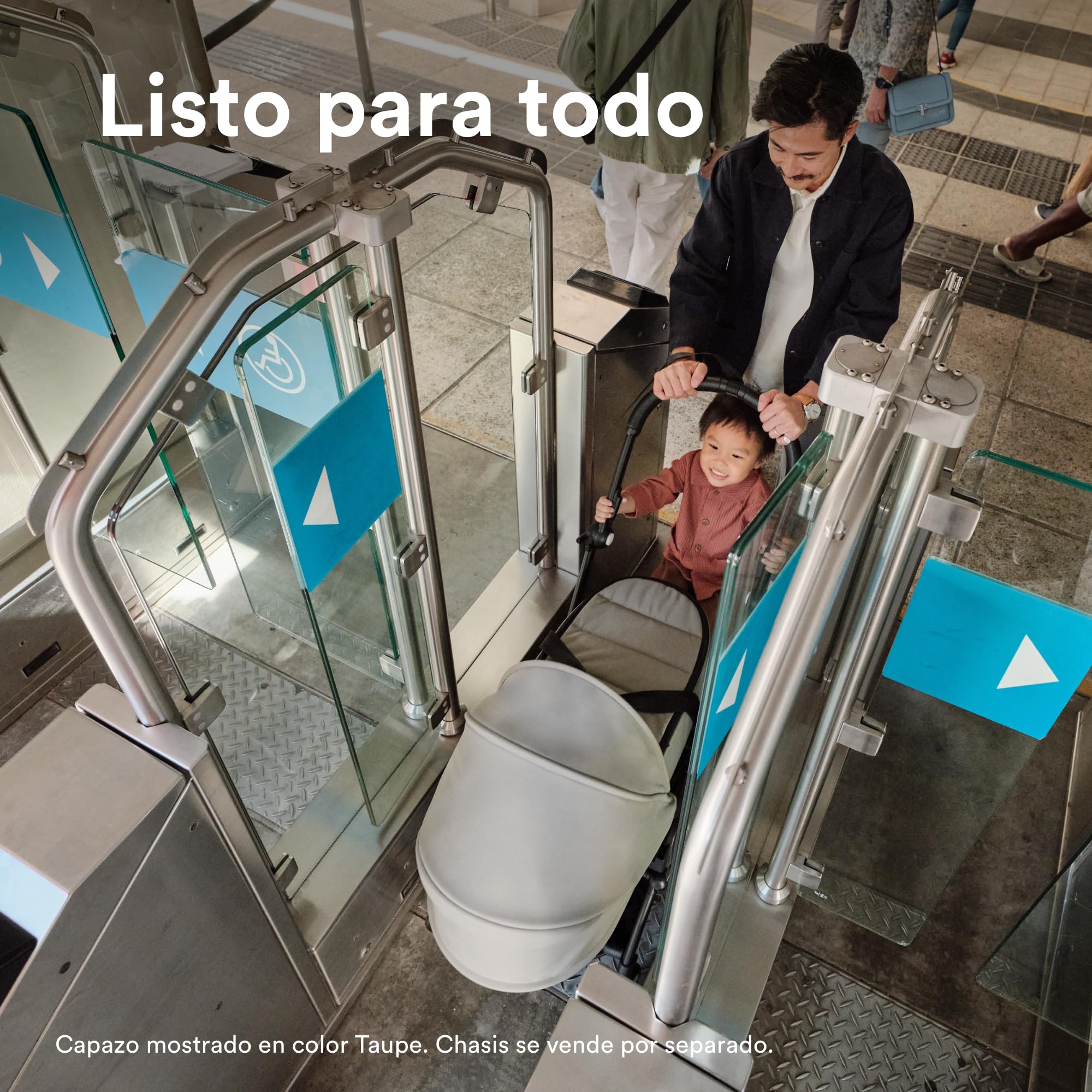 Capazo para Recién Nacido para Stokke YOYO, Aqua - Para bebés de hasta 6 meses o 9 kg - Incluye capazo semirrígido, colchón doble y cubrepiés - Requiere el chasis de YOYO (se vende por separado)