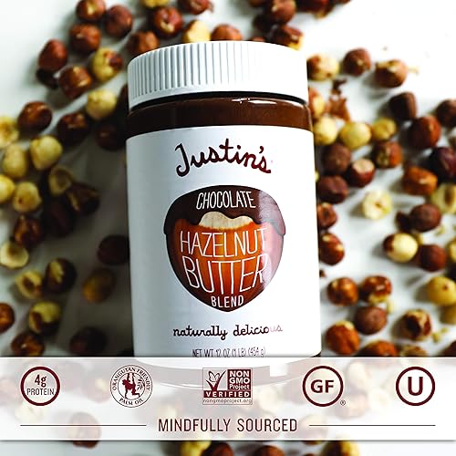 Miniatura 4 de Mantequilla natural de avellana y chocolate Justins Nut 16 oz